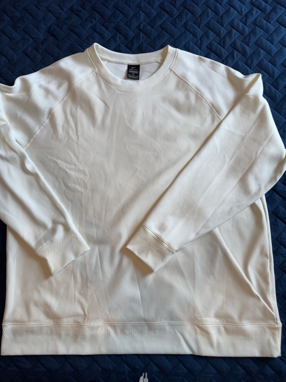Men's White Crewneck Sweatshirt - Classic Casual Pullover